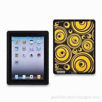 Silicone Protective Case for iPad 2, with Laser Engraved Pattern, Washable and Tear-resistant
